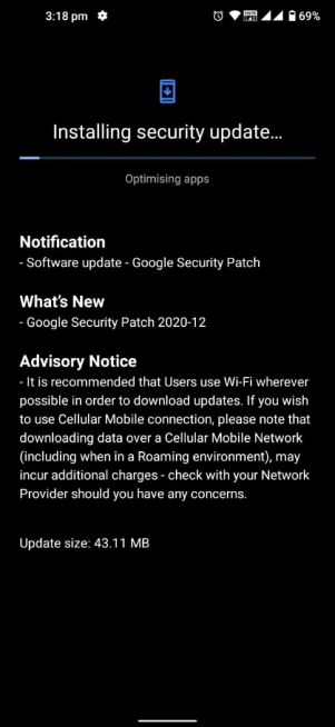 Nokia 5.4 update screenshot